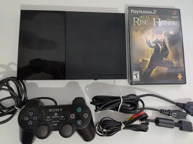 PlayStation 2 Slim - Somente Jogos Originais! + Kit Completo