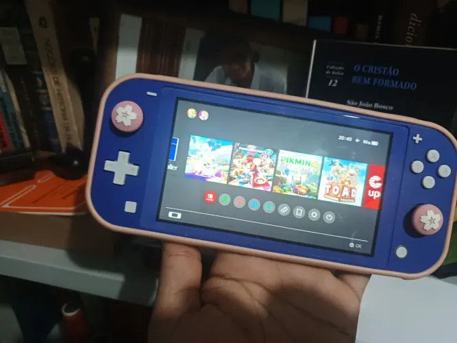 Nintendo Switch Lite Desbloqueado + 128GB + Acessórios!