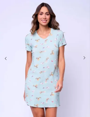 Camisola Any Any Feminina M Verde Cachorrinhos Nova com Etiqueta