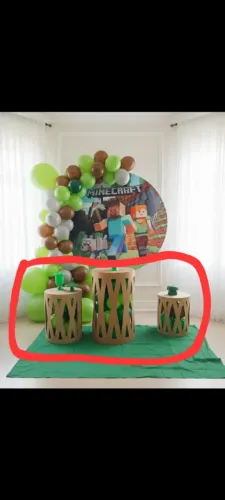 Desapego de cilindros de decoração
