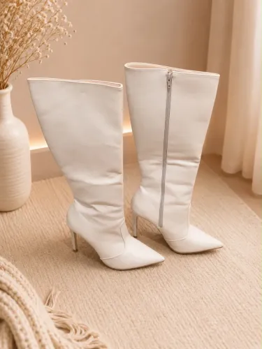 Bota Cano alto Off White
