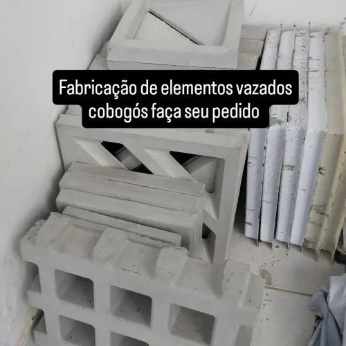 Elementos vazados  em cimento cobogós 