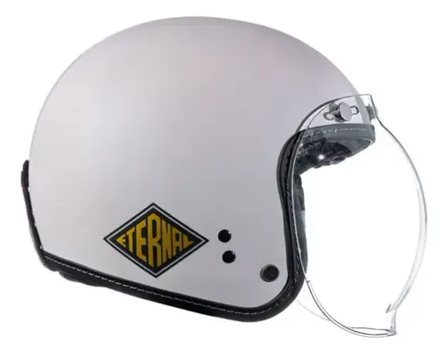 Capacete Moto Retrô Bieffe Creme - Tam 58