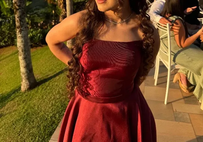 Vestido de festa- Marsala