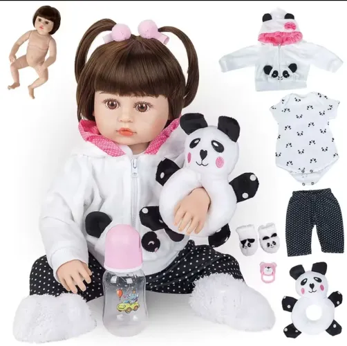 Promoção Imperdível:Bebê reborn pandinha toda de Silicone 