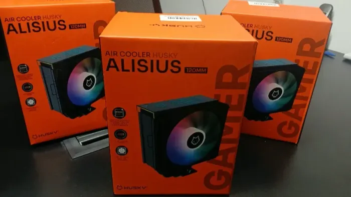Air cooler Husky Alisius tela LCD marcador temperatura e ventoinha ARGB, novo lacrado na