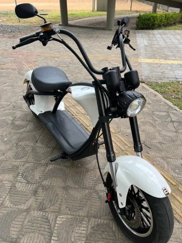 Moto Elétrica Boram CP20 Branca Chopper