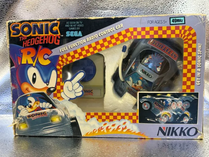 Nikko Sonic the Hedgehog Racer - 1993 - vintage brinquedo antigo