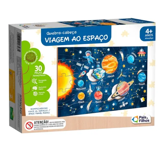 Quebra-Cabeça Viagem Ao Espaço 30 Peças