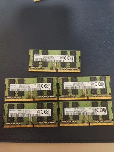 5 unidades memória ram ddr4 16gb SODIMM 3200mhz Samsung