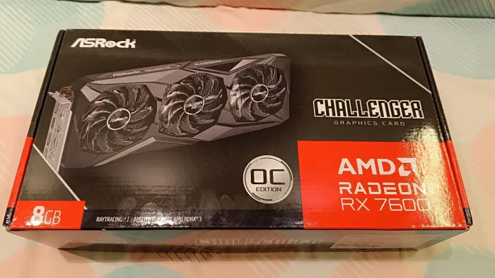 RX 7600 ASRock Challenger Pro OC 8GB - NUNCA USADA - 3 FANS