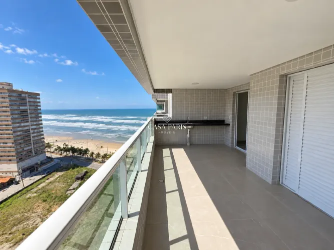 Apartamento com 2 suítes, vista para o mar e varanda gourmet no Caiçara