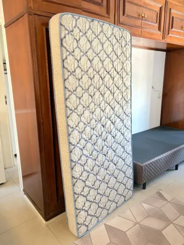 Cama de Solteiro Box + Colchão Ortobom Cannes D33 88x188