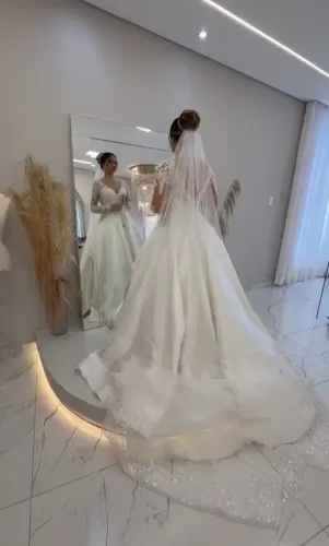 Vestido de noiva + acessorios