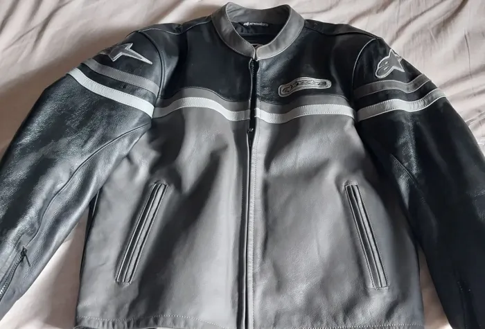 Jaqueta motociclista couro ALPINESTAR