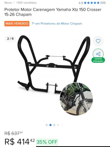 Protetor Carenagem Yamaha Crosser 150