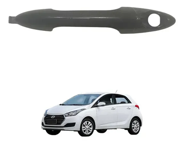 Maçaneta Externa Porta Dianteira Esquerda Hyundai Hb20 2016 Preto Dianteira