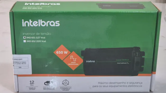 Inversor Onda Senoidal Modificada 650w Intelbras 12v Para 127v Usb