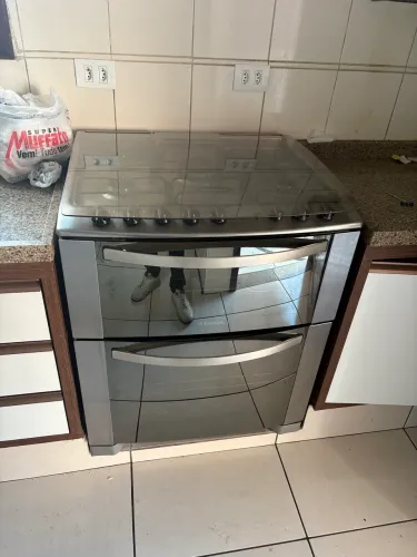 Fogão Electrolux 5 Bocas Inox Duplo Forno com Acendimento Automático