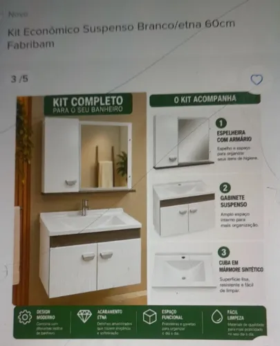 Gabinete fabribam para banbeiro