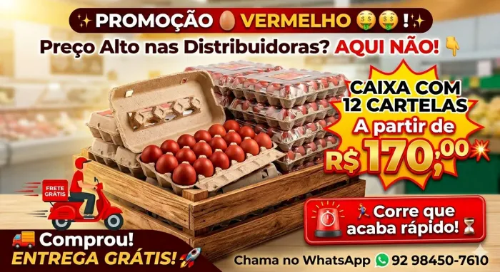 CARTELA DE OVOS VERMELHOS