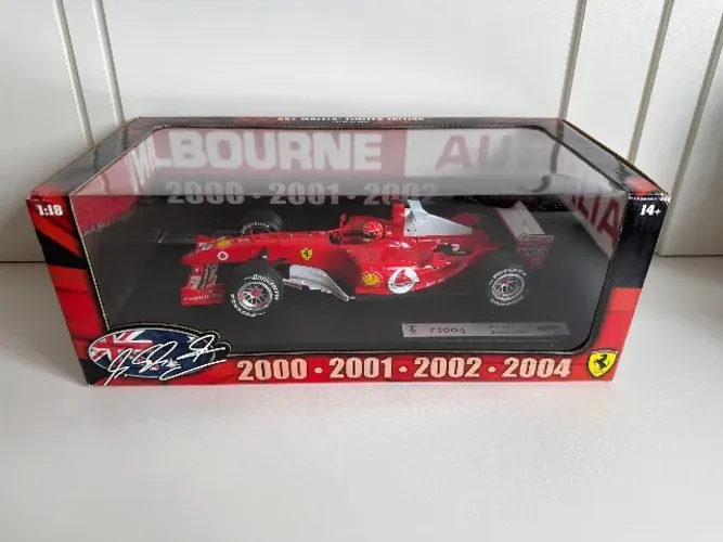 Miniatura Ferrari F2004 Schumacher 1:18 - Edição Limitada Numerada Hot Wheels