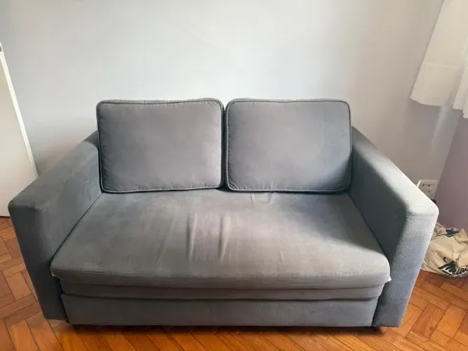 Sofá Cama Belize Casal Veludo Grafite - 150m