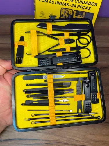 KIT COMPLETO DE CUIDADOS COM AS UNHAS 24 PEÇAS BOM-3714