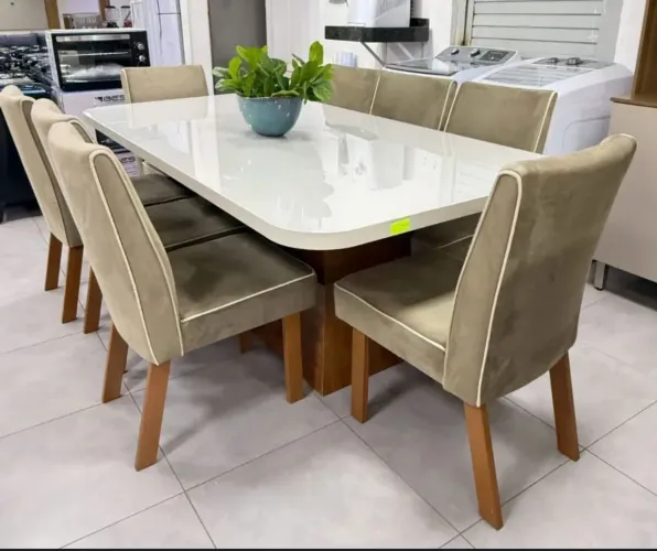 Mesa de jantar 8 lugares 2 metros
