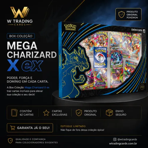 Box Pokémon Mega Charizard X ex | Original | Lacrado