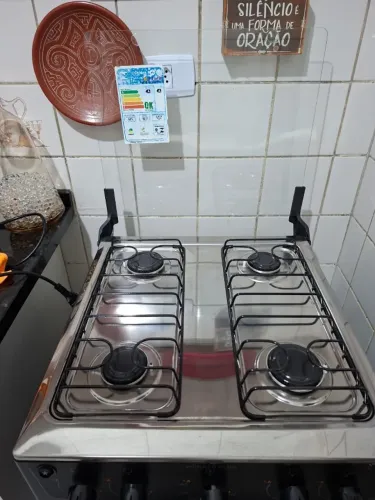 Fogão Atlas Mônaco Top Glass 4 Bocas com Mesa de Vidro /Acompanha Kit Instalação de Gás