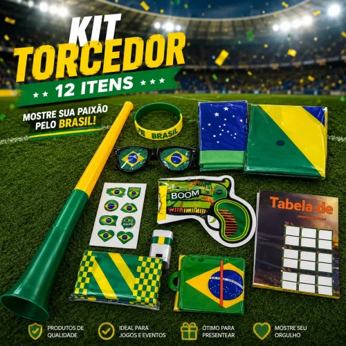 Kit torcedor 12 itens