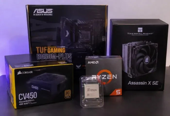 KIT UPGRADE GAMER COMPLETO - RYZEN 5 5600G + B550M TUF + CORSAIR CV450