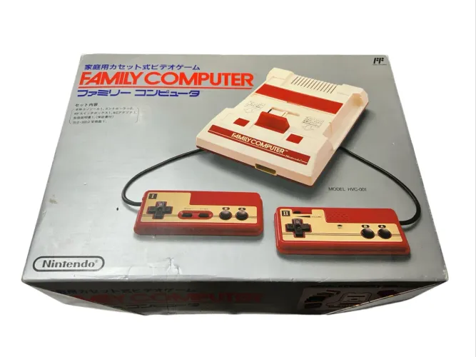 Nintendo Famicom na caixa - CIB com Mario Bros