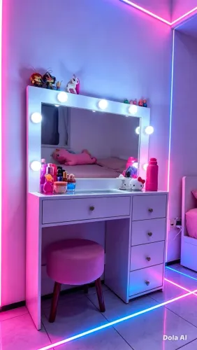 Penteadeira Com Espelho Iluminado Elegância e Organização