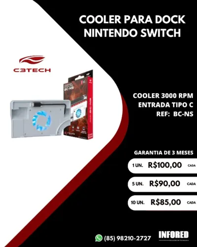 Cooler para Dock Nintendo Switch BC-NS