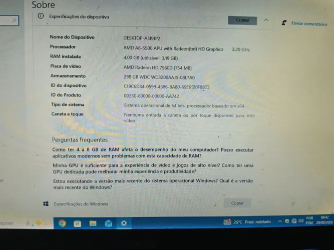 Computador tá bom
