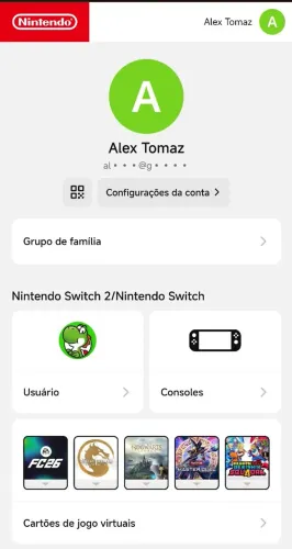 Conta Nintendo Swith 2
