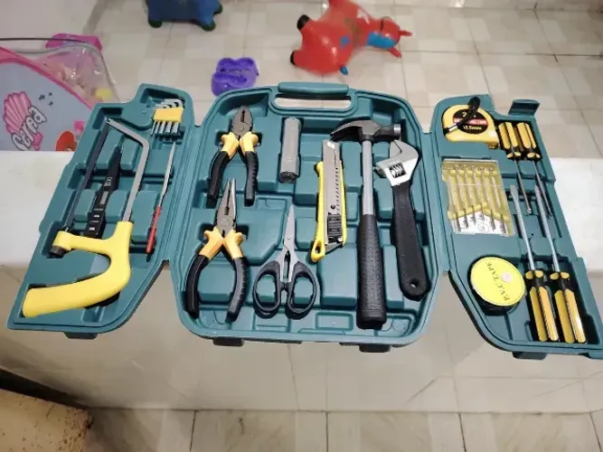 Kit Jogo De Ferramentas Maleta Completa 27 Peças C/ Martelo E Chaves (Novo)