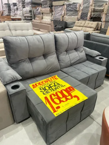 Sofá Retrátil com Porta Copo nó Braços ENTREGA GRÁTIS