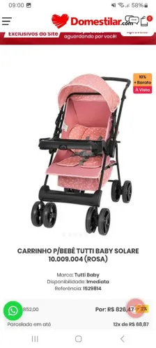 Carrinho de passeio de bebê 