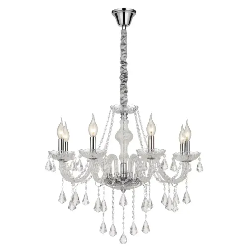 Lustre candelabro cristal legítimo 6 braços