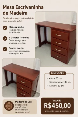 Mesa escrivaninha