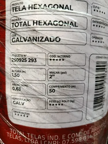 Promoção - Tela galinheiro 50m x 1,50m de altura