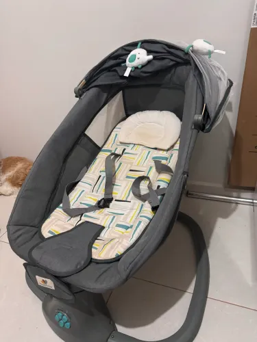 Cadeira De Balanço Para Bebê Mastela Techno Premium Elétrica Cinza