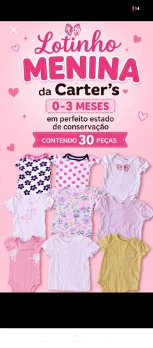 Lote carter's 0-3 meses