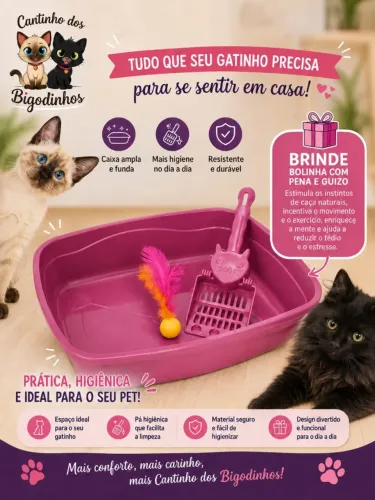 caixa de areia para gatos