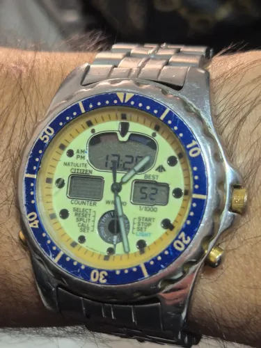 Relógio CITIZEN RACER TIMER NATULITE C401 - REVIDADO