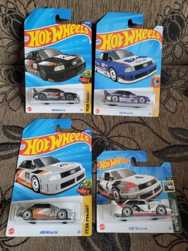 Coleção 4 minis Audi 90 Quattro Hot Wheels.
