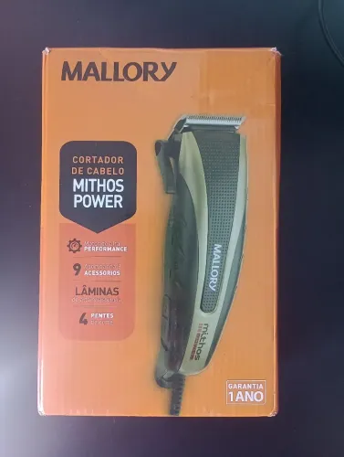 Máquina de Cortar Cabelo Mallory Mithos Power Original + Kit Completo